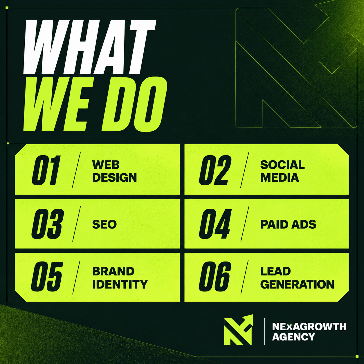 NexaGrowth services campaign graphic